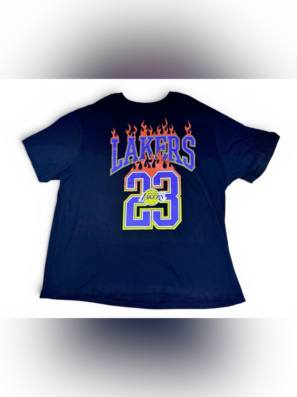 NBA Lakers LeBron James Flame Graphic Tee Size 3X